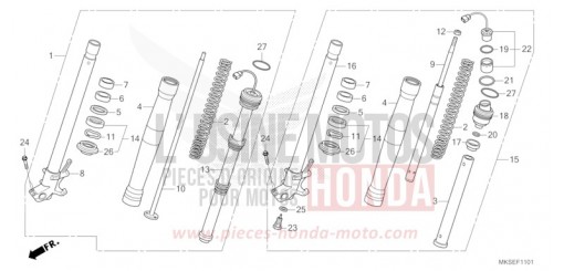 FRONT FORK (2) CRF1100A4M de 2021
